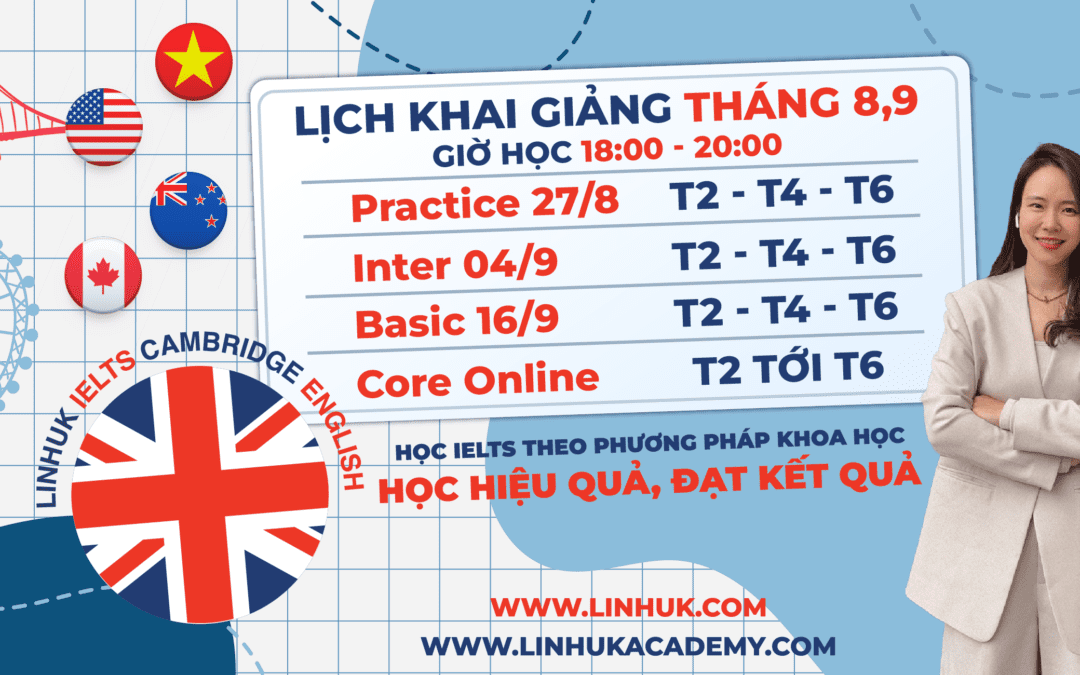 LỊCH KHAI GIẢNG IELTS LINHUK