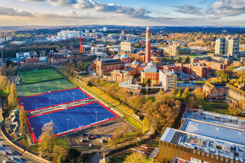 aerial view of edgbaston campus